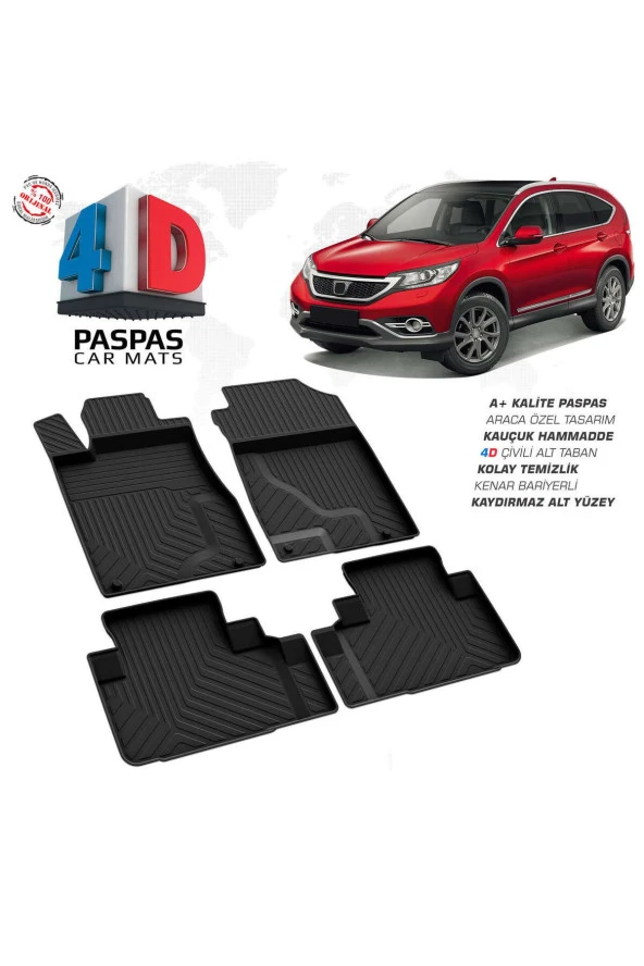 Honda CR-V 4D Havuzlu Paspas 2012-2018 A+Kalite