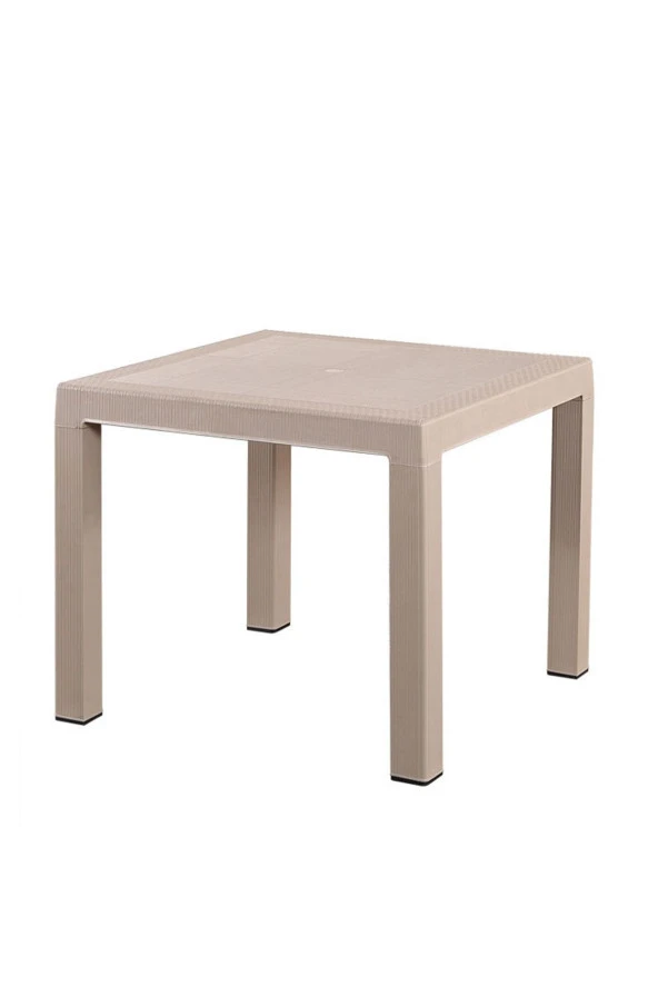 Almina Bambu Rattan Masa 90X90 Camsız