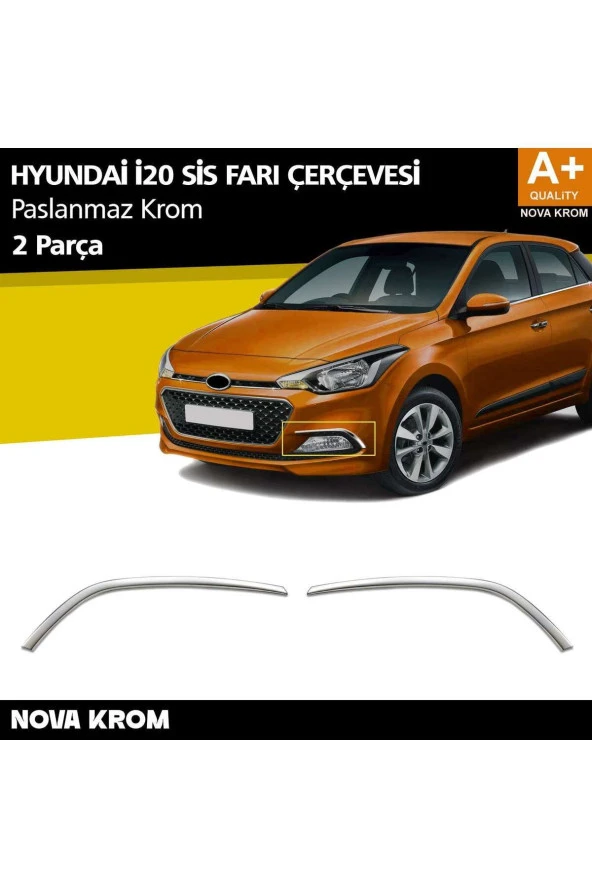 Hyundai i20 Krom Sis Farı Çerçevesi 2 Prç. 2014-2018 ürün görseli 1