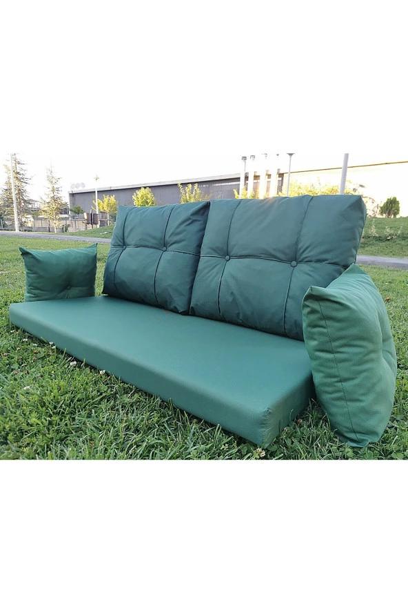 Almina Bahçe Balkon Ve Teras Oturma Grubu Yeşil Renk Döşeme - 3