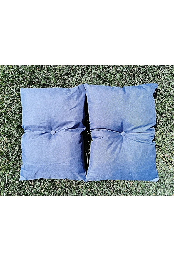 Almina Bahçe Balkon Ve Teras Kırlent 2 Adet Mavi Renk Döşeme