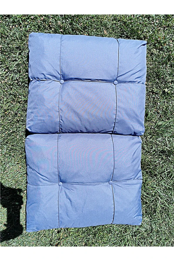 Almina Bahçe Balkon Ve Teras Sırt Minderi 2 Adet Mavi Döşeme