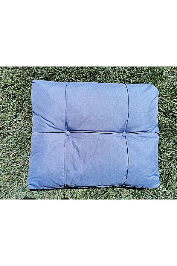 Almina Bahçe Balkon Ve Teras Sırt Minderi Mavi Döşeme - 2