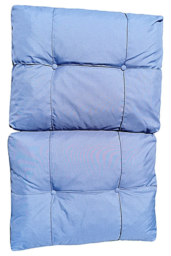 Almina Bahçe Balkon Ve Teras Takımı Çift Kişilik Mavi Renk Döşeme - 4