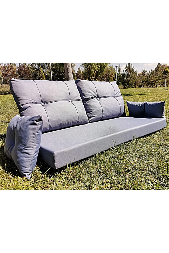 Almina Bahçe Balkon Ve Teras Oturma Grubu Mavi Renk Döşeme - 3