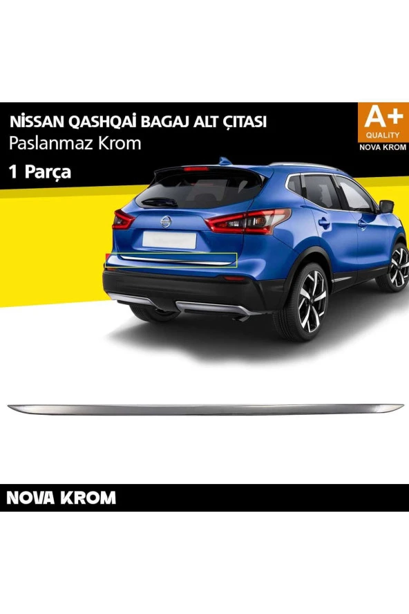 Nissan Qashqai Krom Bagaj Alt Çıtası 2014-2021 ürün görseli 1