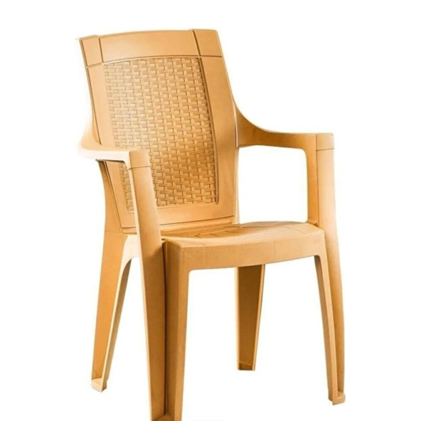 Almina Plastik Bahçe Sandalyesi Bahçe Balkon Ve Teras Sandalyesi Badem Sandalye Takımı 6 Adet