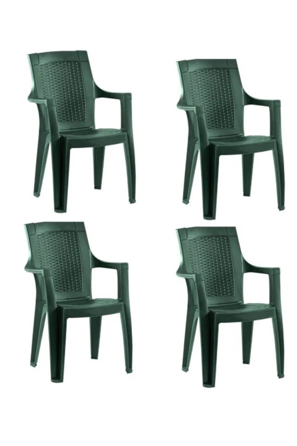 Almina Plastik Sandalye Bahçe Balkon Ve Teras Sandalyesi 4 Adet