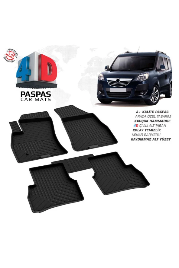 Opel Combo D 4D Havuzlu Paspas 2012-2018 A+Kalite ürün görseli 1