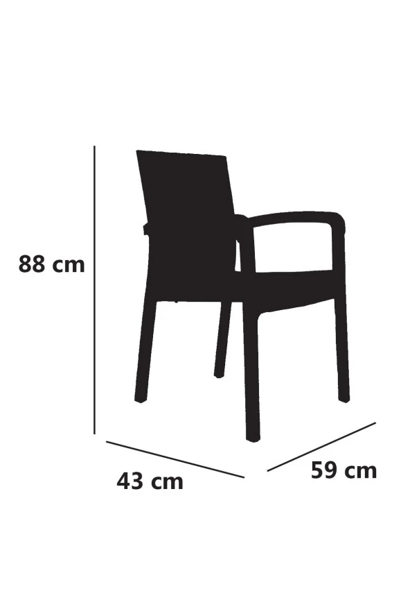 Violet Trend Lüx Rattan Koltuk Rattan Desen Bahçe Koltuğu Balkon Bahçe Teras Sandalye Cappuccino 4'Lü Set