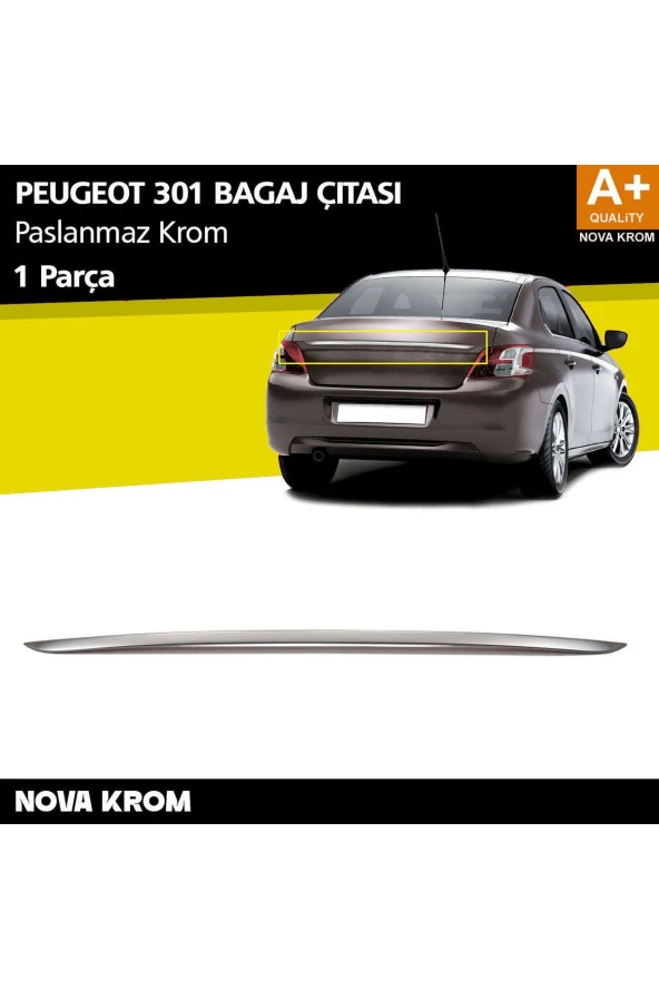 Peugeot 301 Krom Bagaj Çıtası 2012 Üzeri ürün görseli 1