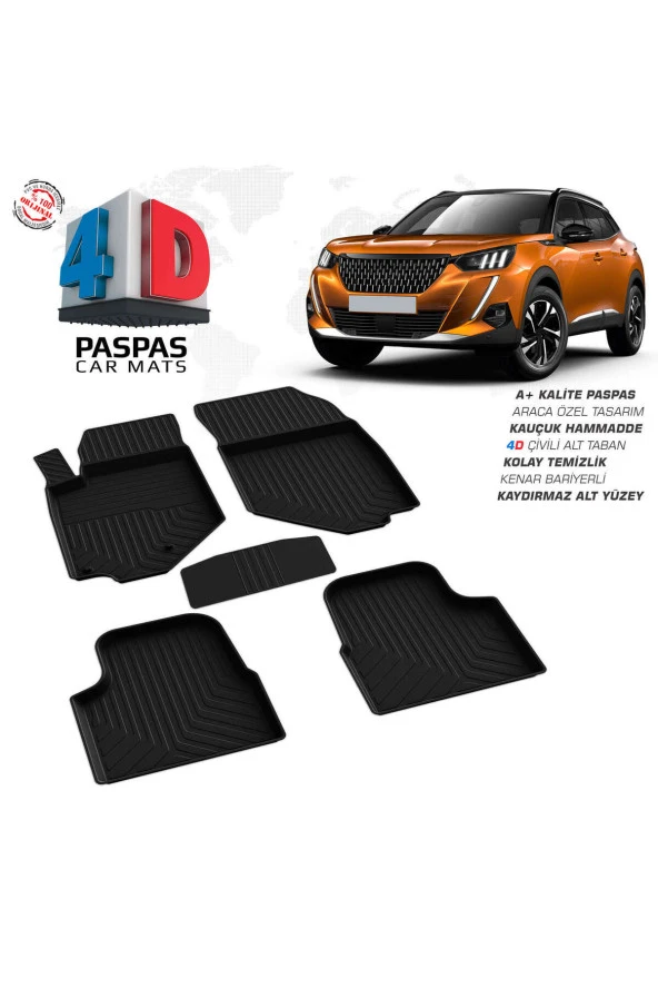 Peugeot 2008 4D Havuzlu Paspas 2019 ve Üzeri A+Kalite - 1