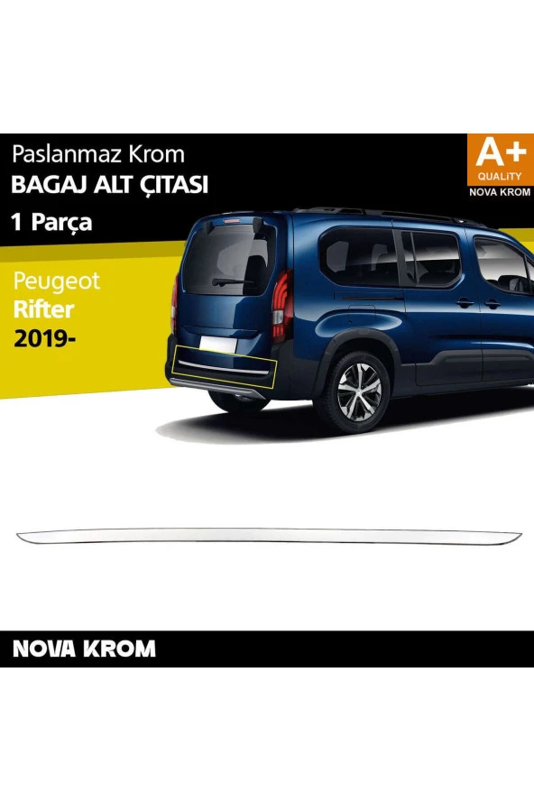 Peugeot Rifter Krom Bagaj Alt Çıtası 2019 Üzeri