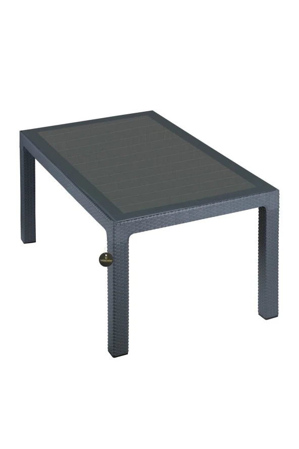 Almina İtaly Rattan Camsız 90X150 Masa Bambu 6 Adet Sandalye Masa Takımı Bahçe Balkon Teras Masa Seti - 2