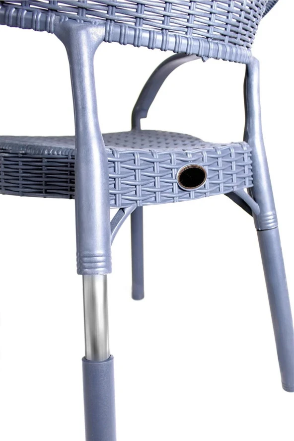 Almina İtaly Rattan Camsız 90X150 Masa Bambu 6 Adet Sandalye Masa Takımı Bahçe Balkon Teras Masa Seti - 3