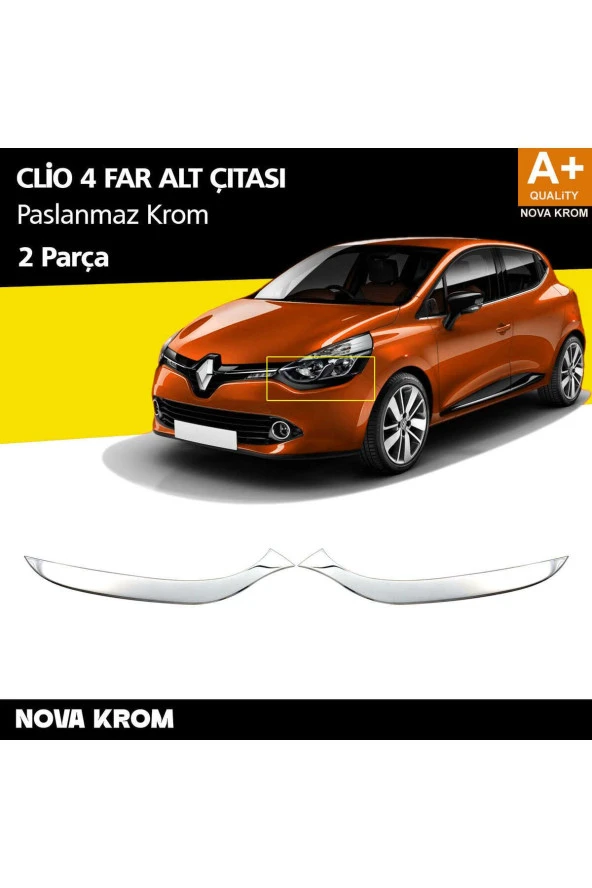 Renault Clio 4 HB Krom Far Alt Çıtası 2012-2016