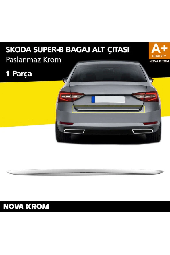 Skoda Superb Krom Bagaj Alt Çıtası 2015 Üzeri ürün görseli 1