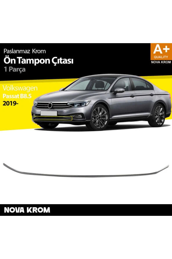 VW Passat B8.5 Krom Ön Tampon Çıtası 2019 ve Üzeri ürün görseli 1