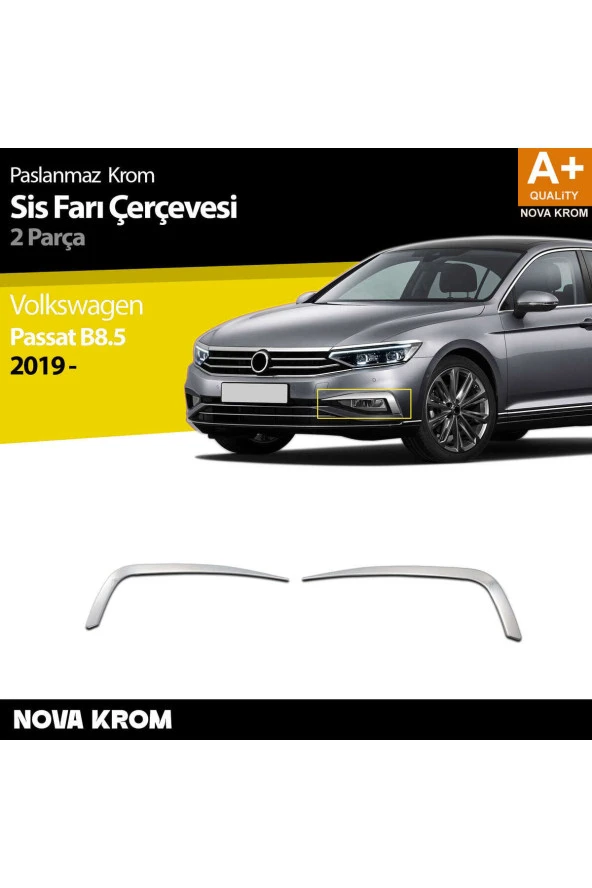 VW Passat B8.5 Krom Sis Farı Çerçevesi 2 Parça 2019 ve Üzeri ürün görseli 1