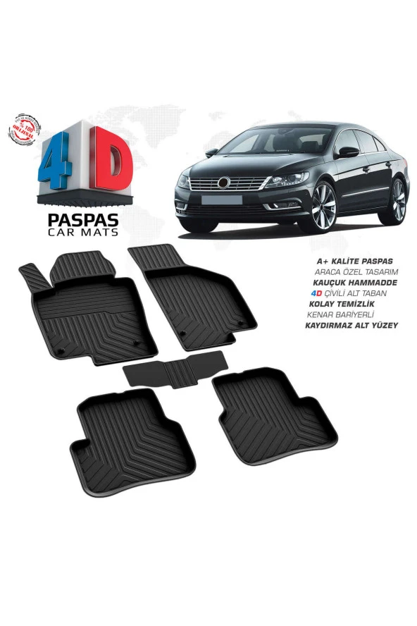 VW Passat CC 4D Havuzlu Paspas 2008 Model ve Üzeri A+Kalite