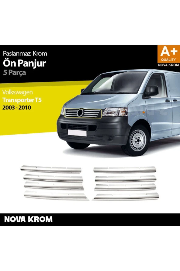 VW T5 Transporter Krom Ön Panjur 8 Prç 2003-2010