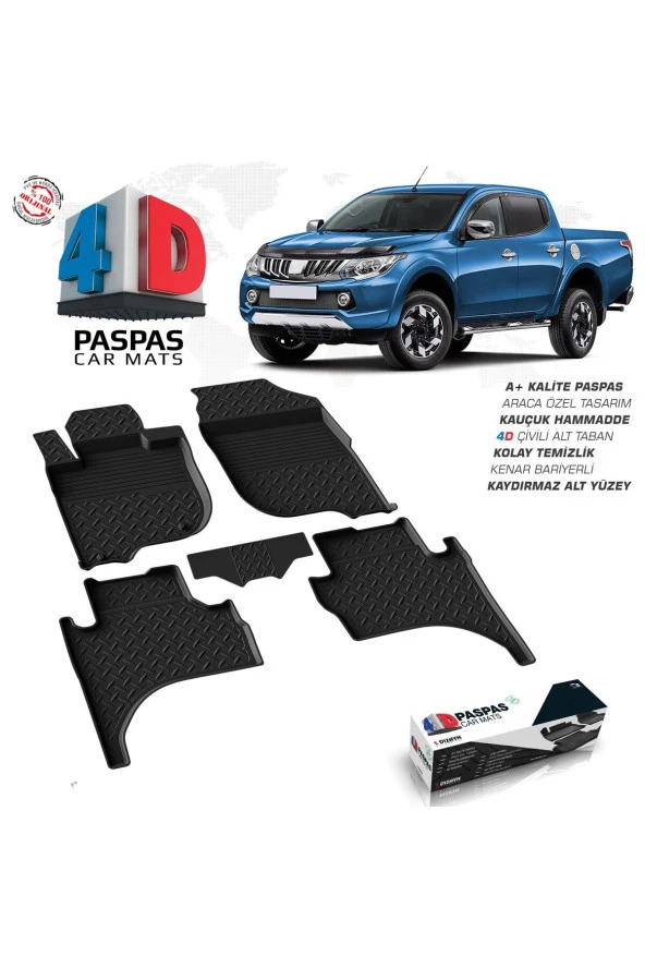 Mitsubishi L200 Uyumlu 4D Havuzlu Paspas 2015 Üzeri A+Kalite