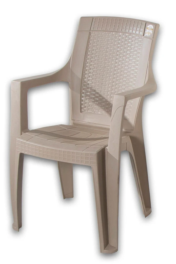 Almina Plastik Bahçe Sandalyesi Bahçe Balkon Ve Teras Sandalyesi Kapuçino Renk Sandalye Takımı 4 Adet - Resim 2