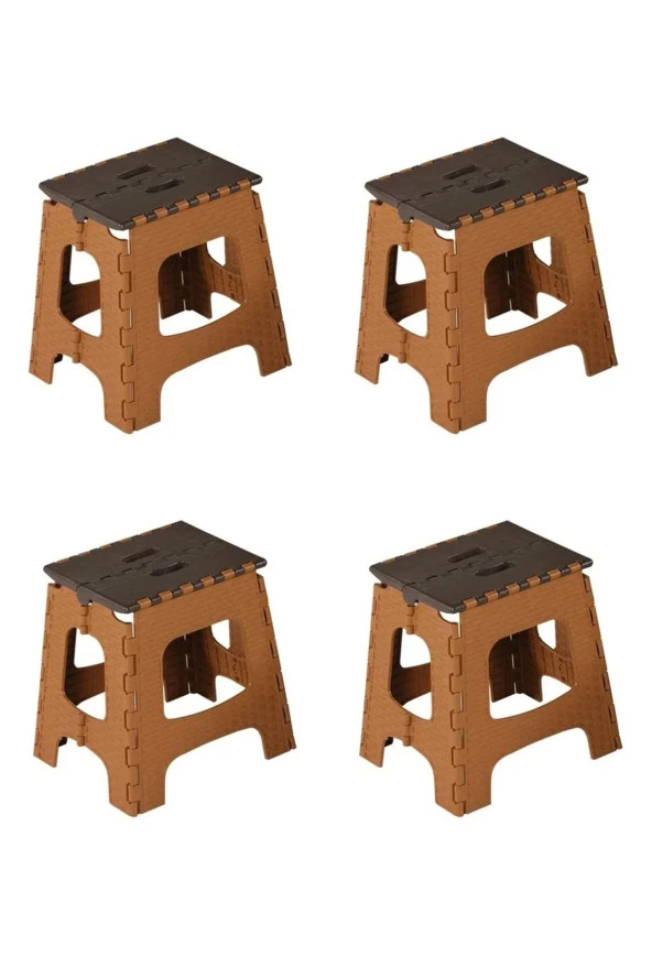 Almina Katlanır Tabure Taşınabilir Sandalye Orta Boy 4 Adet