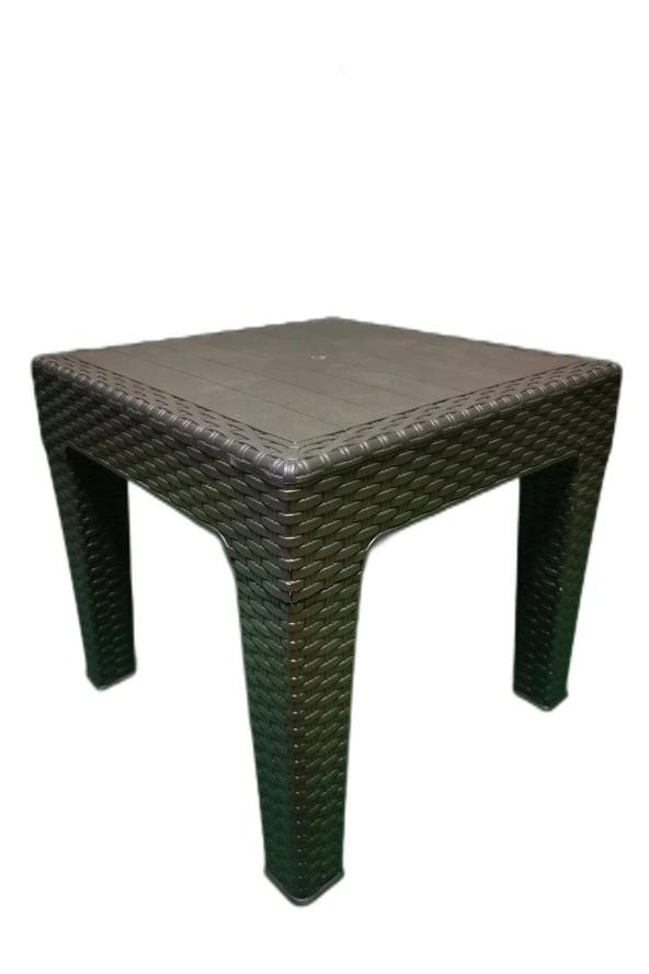 Almina Premium Rattan Sehpa 45X45 Cm Bahçe Balkon Ve Teras Mobilyası 6 Adet