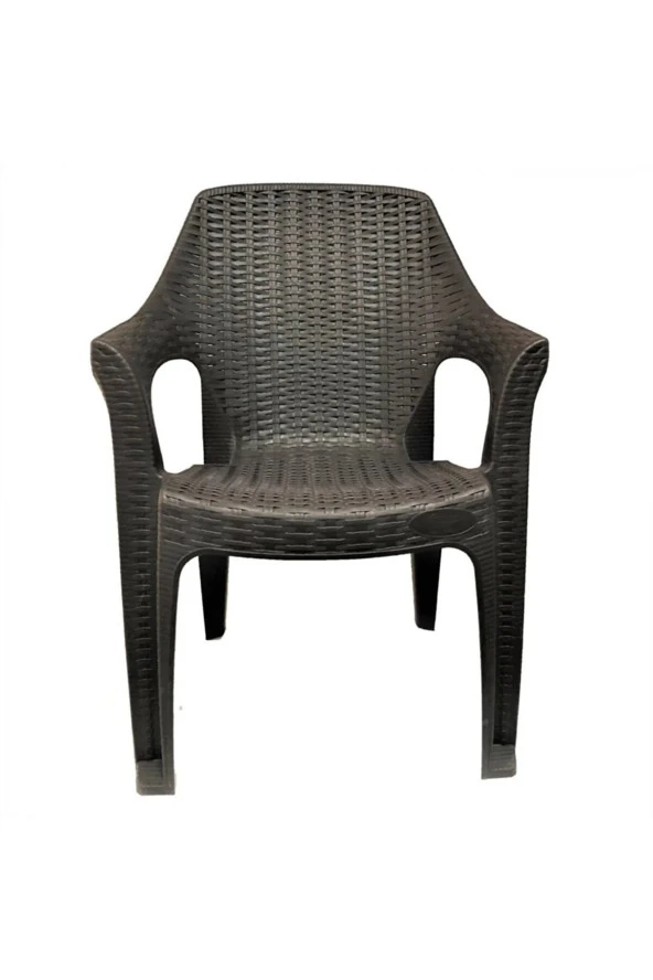 Almina Italy Pro 70X100Cm Rattan Bahçe Balkon Masa Takımı 4 Kişilik Camsız Set Kahverengi - 5