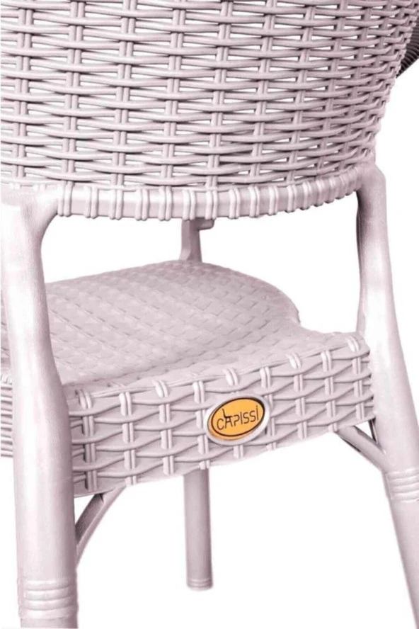 Almina Rattan Masa Takımı 80x140 Camsız Masa 6 Kişilik Bambu Sandalye Seti Bahçe Balkon Teras Takımı - 2