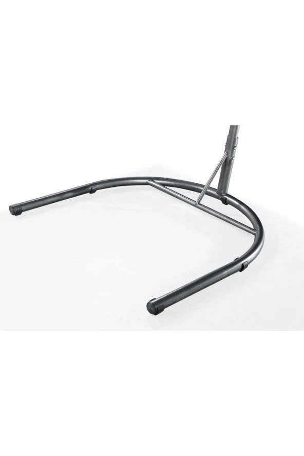 Almina Bahçe Salıncağı Hamak Tek Kişilik Makrome El Örgüsü Gri Kapalı Askılı Tekli Salıncak - 2