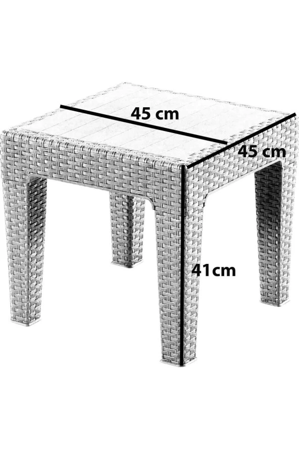 Almina Piknik Seti Katlanır Taşınabilir Masa Ve Tabure Piknik Seti 4 Kişilik Taba Renk - 6