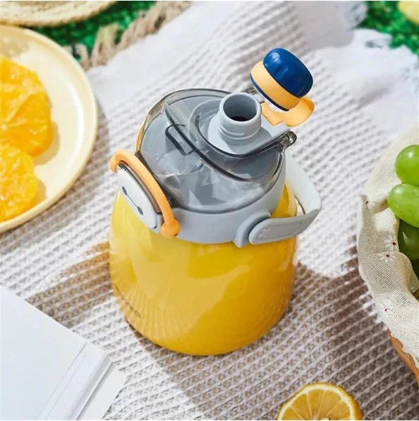 Vagonlife Rovco Paslanmaz Çelik Pipetli Matara 1000ML Sarı - 5