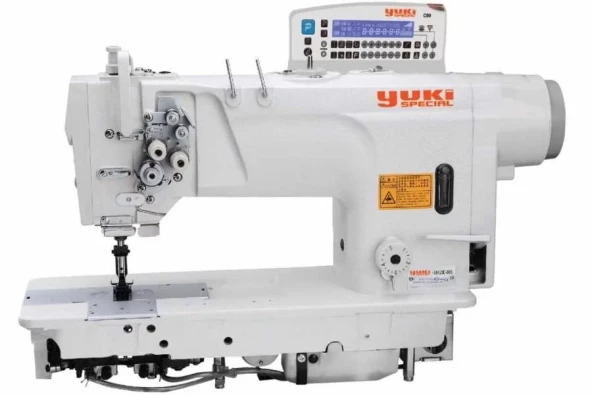 Yuki YK-8720D-405 Çift İğ Büyük Mekik İptalsiz İplik Kes. Mik. Yağ. D.Drive (Kalın Mat. İçin)