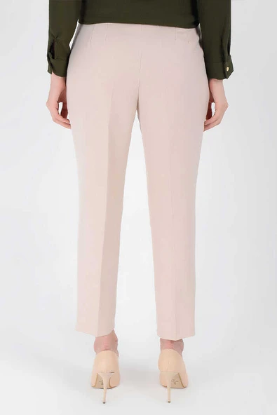 Fermuarlı Cep Detaylı Kalem Pantolon 0201 Taş - Resim 7