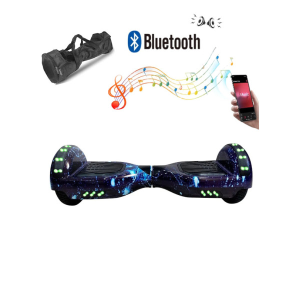 CityMate Elektrikli Kaykay Full Ledli Hoverboard Bluetooth Hoparlörlü 6.5 Inch Desen12