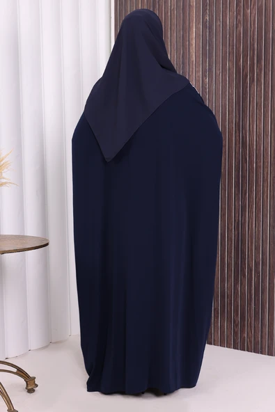 Fermuarlı Yarasakol Ferace 6002 Lacivert - Resim 4