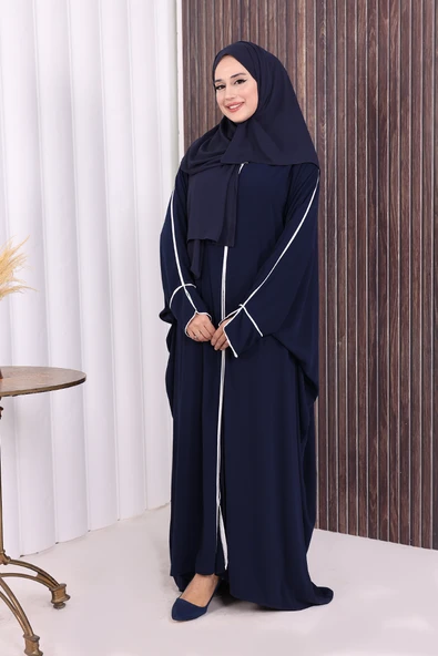 Fermuarlı Yarasakol Ferace 6002 Lacivert ürün görseli