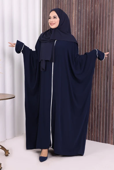 Fermuarlı Yarasakol Ferace 6002 Lacivert - Resim 2