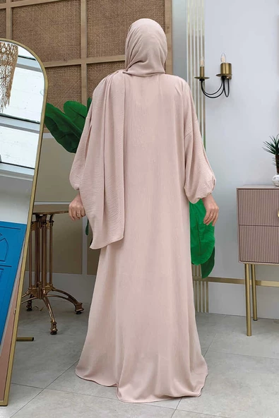 Şallı Namaz Elbisesi 3857 Taş - 2