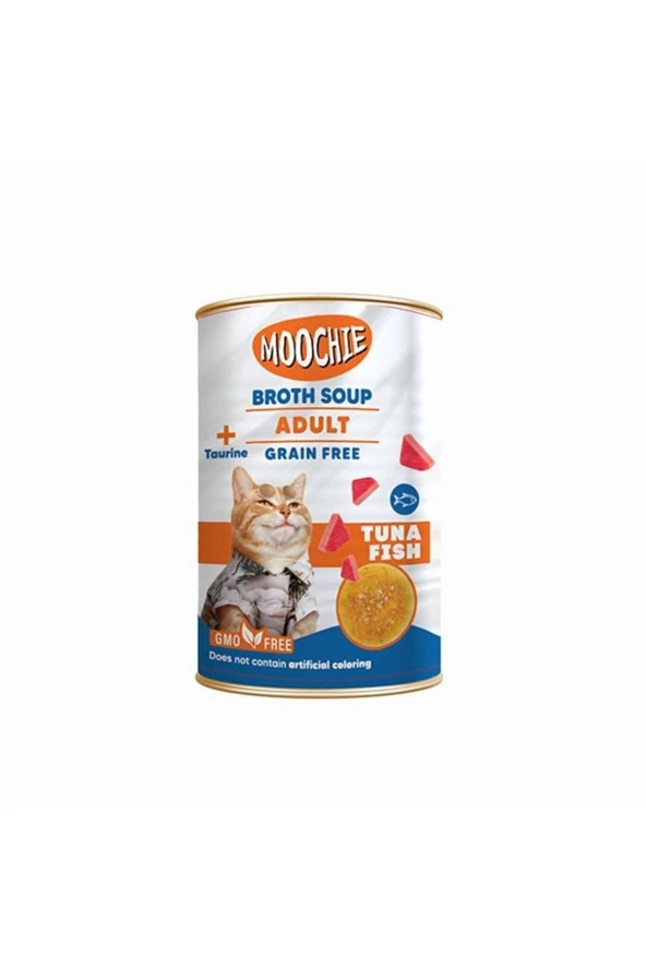 MOOCHIE Tahılsız Taurin ve Ton Balıklı Kedi Ödülü Çorbası 135 Ml