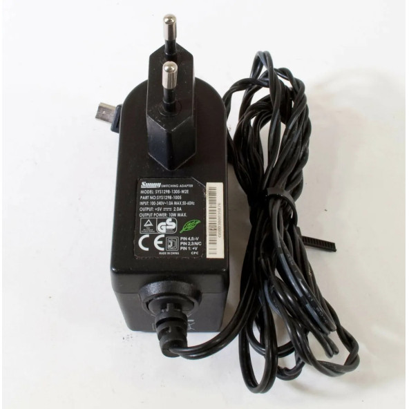 Sunny SYS1298-1305-W2E AC Switching Adapter 5V 2A Power Supply Europlug V298 - 2