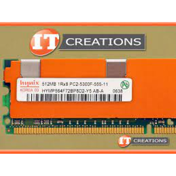 HYNIX 512MB 1RX8 PC2-5300F FULLY BUFFERED ECC DDR2-667 MEMORY MODULE (HYMP564F72BP8D2-Y5)