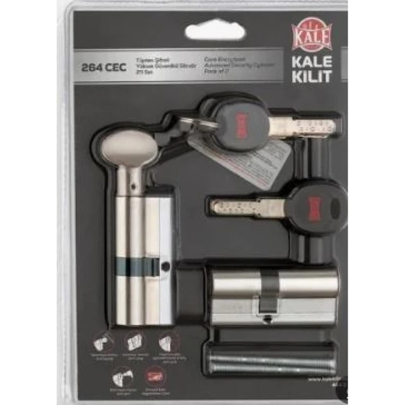 Kale 264 CEC Bilyalı Tuzaklı İkiz Silindir 5 Anahtarlı - Resim 2