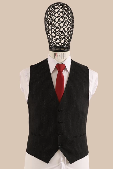 Yelekli Takım Elbise Slim Fit - 4
