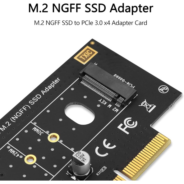 DW-PCIe-M2-2 M.2 NGFF - PCIe 3.0 x4 M.2 SSD NGFF (M Anahtar) M.2 PCIe (NVMe veya AHCI) Tip 2280, 2260, 2242 - 3