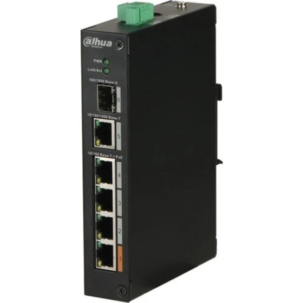 DAHUA PFS3106-4ET-60 4 Port PoE Yönetilemez Metal