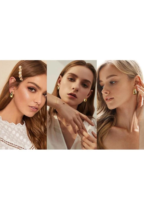 Bottega Gözyaşı Damlası  Kadın Küpe - Resim 6