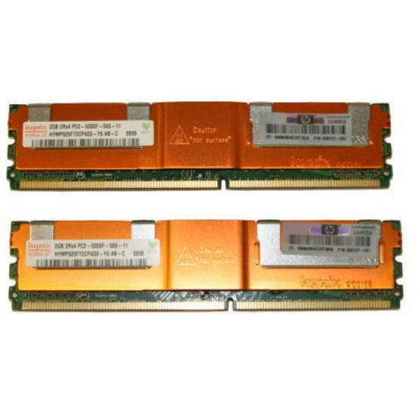 HP 4GB 397413-B21 PC2 5300F 2x2GB kit DL360 DL380 G5 398707-051